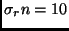 $\sigma_rn = 10$