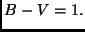 $B-V=1.$